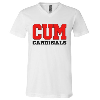 Cum C.A.R.D.I.N.A.L.S Christian University Michigan V-Neck T-Shirt