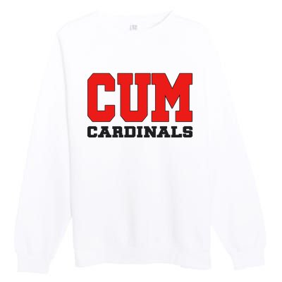 Cum C.A.R.D.I.N.A.L.S Christian University Michigan Premium Crewneck Sweatshirt