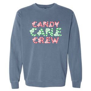 Candy Cane Crew Christmas Sweets Family Matching Costume Great Gift Garment-Dyed Sweatshirt