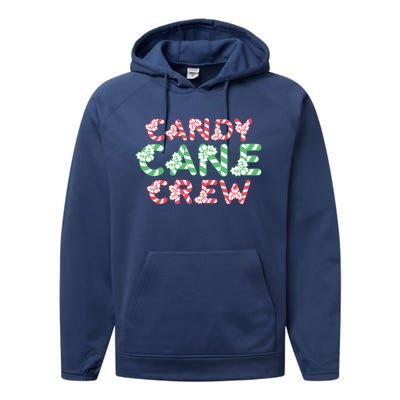 Candy Cane Crew Christmas Sweets Family Matching Costume Great Gift Performance Fleece Hoodie