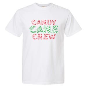 Candy Cane Crew Christmas Sweets Family Matching Costume Great Gift Garment-Dyed Heavyweight T-Shirt