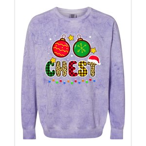 Couples Christmas Chestnuts Matching Chest And Nuts Colorblast Crewneck Sweatshirt