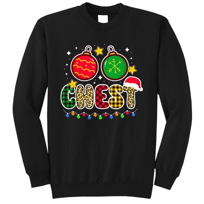 Couples Christmas Chestnuts Matching Chest And Nuts Sweatshirt