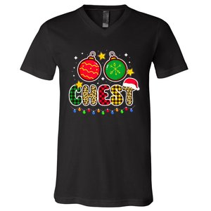 Couples Christmas Chestnuts Matching Chest And Nuts V-Neck T-Shirt