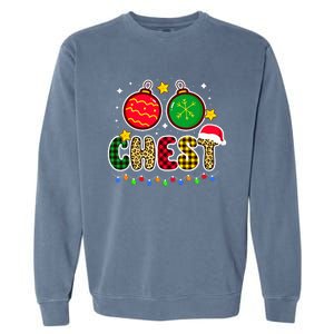 Couples Christmas Chestnuts Matching Chest And Nuts Garment-Dyed Sweatshirt