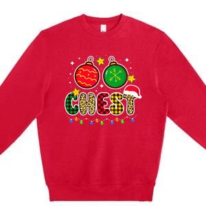 Couples Christmas Chestnuts Matching Chest And Nuts Premium Crewneck Sweatshirt