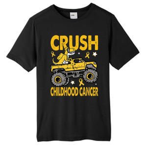 Crush Childhood Cancer Awareness Monster Truck Dinosaur Gift Tall Fusion ChromaSoft Performance T-Shirt