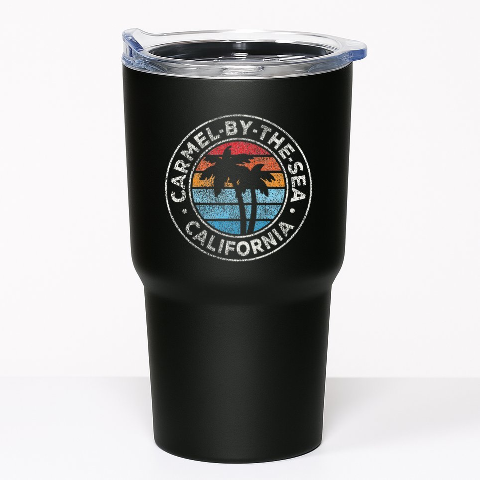 Carmel California Ca Vintage Graphic Retro 70s Tumbler