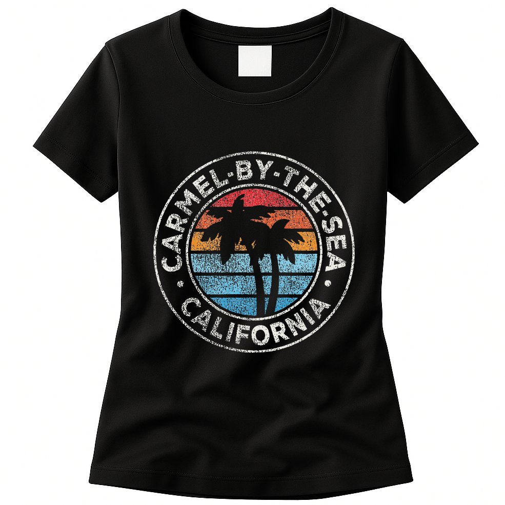 Carmel California Ca Vintage Graphic Retro 70s Womens T-Shirt