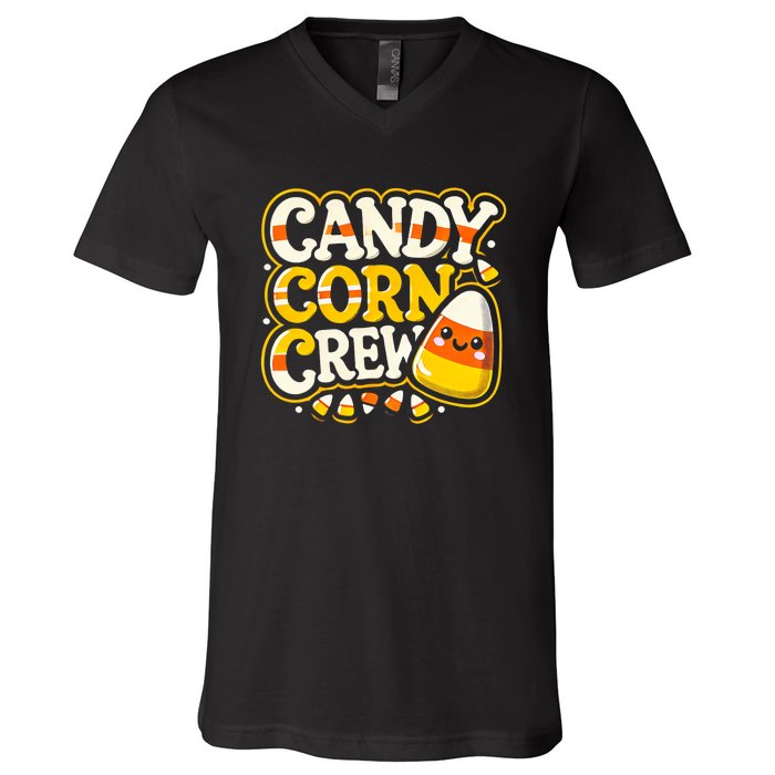 Candy Corn Crew Candy Love Halloween Sweet V-Neck T-Shirt