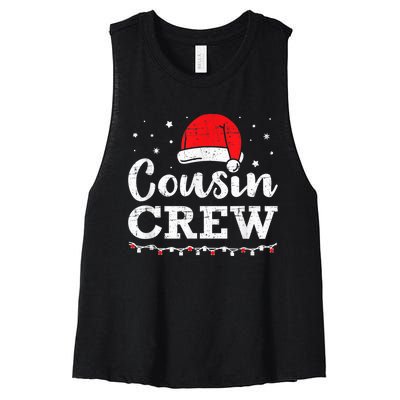 Christmas cousin crew Women's Racerback Cropped Tank