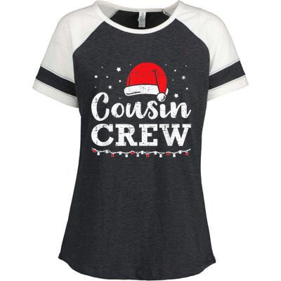 Christmas cousin crew Enza Ladies Jersey Colorblock Tee