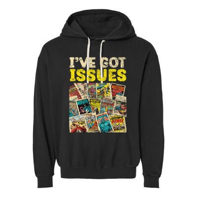 Comic Collector Comic Reader Reading Comic Books Garment-Dyed Fleece Hoodie