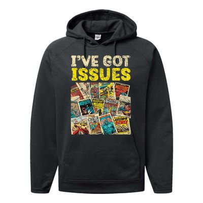 Comic Collector Comic Reader Reading Comic Books Performance Fleece Hoodie