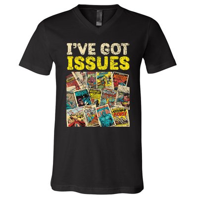 Comic Collector Comic Reader Reading Comic Books V-Neck T-Shirt