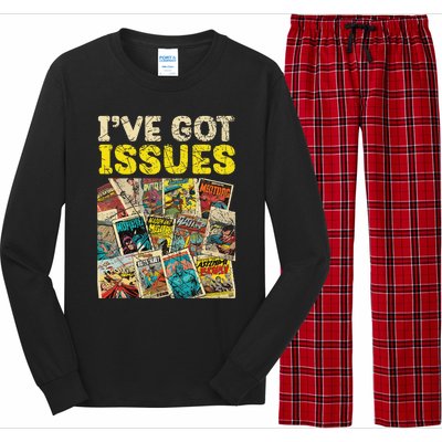 Comic Collector Comic Reader Reading Comic Books Long Sleeve Pajama Set