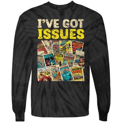 Comic Collector Comic Reader Reading Comic Books Tie-Dye Long Sleeve Shirt