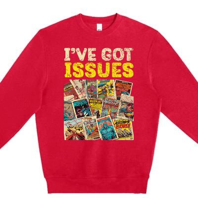 Comic Collector Comic Reader Reading Comic Books Premium Crewneck Sweatshirt