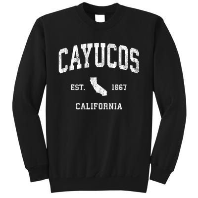 Cayucos California Ca Vintage Athletic Sweatshirt