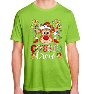 Christmas Cousin Crew Reindeer Santa Hat Lightsns Adult ChromaSoft Performance T-Shirt