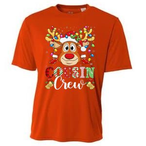 Christmas Cousin Crew Reindeer Santa Hat Lightsns Cooling Performance Crew T-Shirt