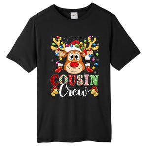 Christmas Cousin Crew Reindeer Santa Hat Lightsns Tall Fusion ChromaSoft Performance T-Shirt