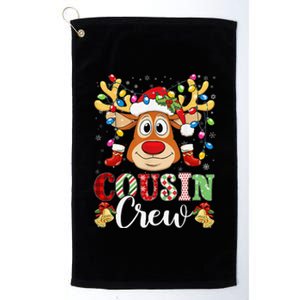 Christmas Cousin Crew Reindeer Santa Hat Lightsns Platinum Collection Golf Towel