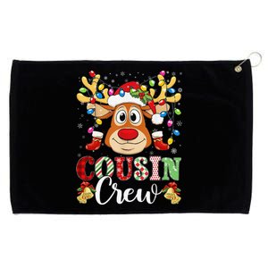 Christmas Cousin Crew Reindeer Santa Hat Lightsns Grommeted Golf Towel