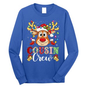 Christmas Cousin Crew Reindeer Santa Hat Lightsns Long Sleeve Shirt