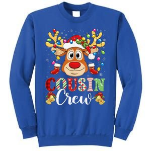 Christmas Cousin Crew Reindeer Santa Hat Lightsns Sweatshirt