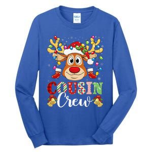 Christmas Cousin Crew Reindeer Santa Hat Lightsns Tall Long Sleeve T-Shirt