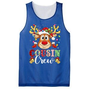 Christmas Cousin Crew Reindeer Santa Hat Lightsns Mesh Reversible Basketball Jersey Tank