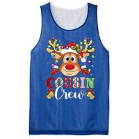 Christmas Cousin Crew Reindeer Santa Hat Lightsns Mesh Reversible Basketball Jersey Tank