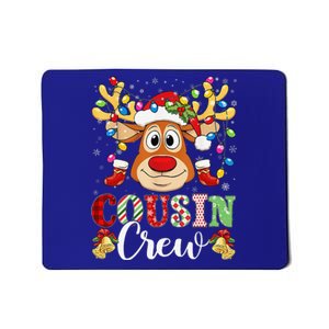 Christmas Cousin Crew Reindeer Santa Hat Lightsns Mousepad