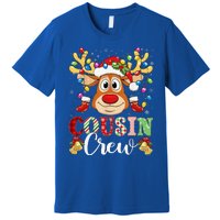 Christmas Cousin Crew Reindeer Santa Hat Lightsns Premium T-Shirt