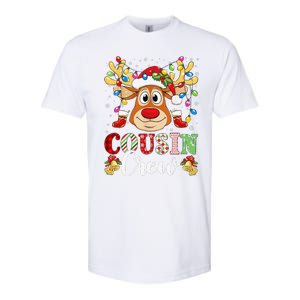 Christmas Cousin Crew Reindeer Santa Hat Lightsns Softstyle CVC T-Shirt