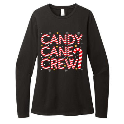 Candy Cane Crew Christmas Candy Cane Xmas Pajamas Womens CVC Long Sleeve Shirt