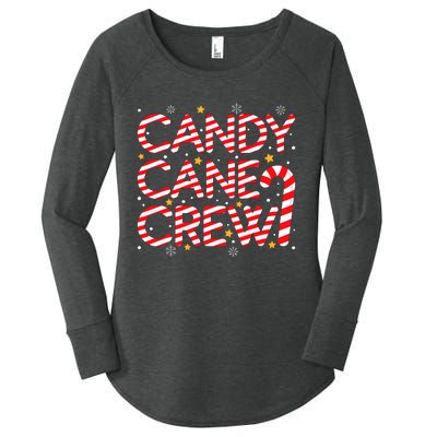 Candy Cane Crew Christmas Candy Cane Xmas Pajamas Women's Perfect Tri Tunic Long Sleeve Shirt