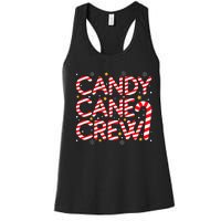 Candy Cane Crew Christmas Candy Cane Xmas Pajamas Women's Racerback Tank