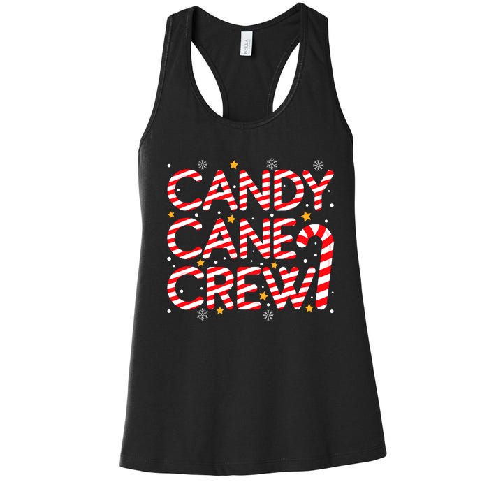 Candy Cane Crew Christmas Candy Cane Xmas Pajamas Women's Racerback Tank