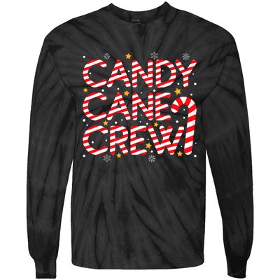 Candy Cane Crew Christmas Candy Cane Xmas Pajamas Tie-Dye Long Sleeve Shirt