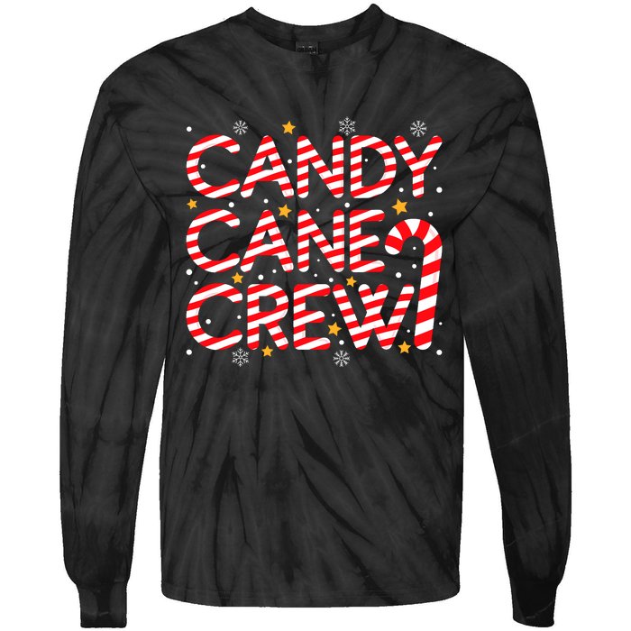 Candy Cane Crew Christmas Candy Cane Xmas Pajamas Tie-Dye Long Sleeve Shirt