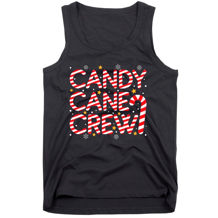 Candy Cane Crew Christmas Candy Cane Xmas Pajamas Tank Top