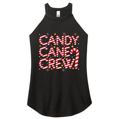 Candy Cane Crew Christmas Candy Cane Xmas Pajamas Women's Perfect Tri Rocker Tank