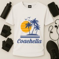 C.O.A.C.H.E.L.L.A California Ca City Beach Tourist Cooling Performance Crew T-Shirt