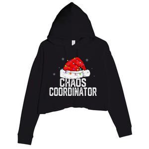 Chaos Coordinator Christmas Funny Family Matching Group Xmas Crop Fleece Hoodie