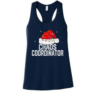 Chaos Coordinator Christmas Funny Family Matching Group Xmas Women's Racerback Tank