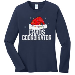 Chaos Coordinator Christmas Funny Family Matching Group Xmas Ladies Long Sleeve Shirt