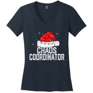 Chaos Coordinator Christmas Funny Family Matching Group Xmas Women's V-Neck T-Shirt