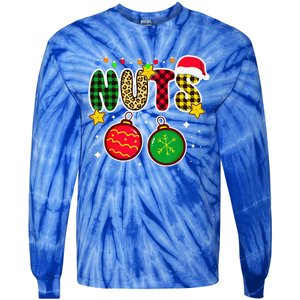 Couples Christmas Chestnuts Matching Chest And Nuts Tie-Dye Long Sleeve Shirt